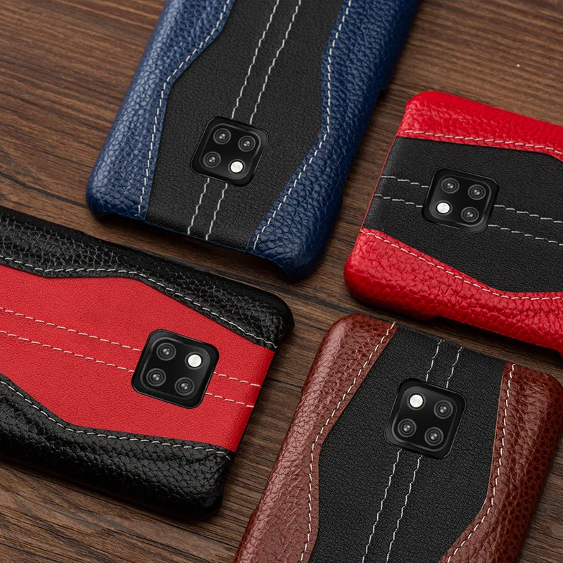 Роскошный чехол из натуральной кожи для Huawei Mate 20 Pro Mate20 Lite X разноцветный ручной