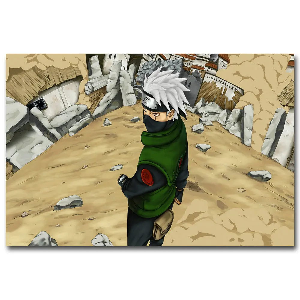 NICOLESHENTING Наруто Shippuden Аниме игра плакат искусство из шелковой ткани с принтом 12x18 24x36 дюймов Саске Настенная картина декор комнаты - Цвет: Picture 5