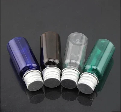 

Wholesale 15ML Aluminum cap bottle PET Plastic Cosmetic Bottle Dispensing Small Sample Leakproof Bottles 20pcs/lot