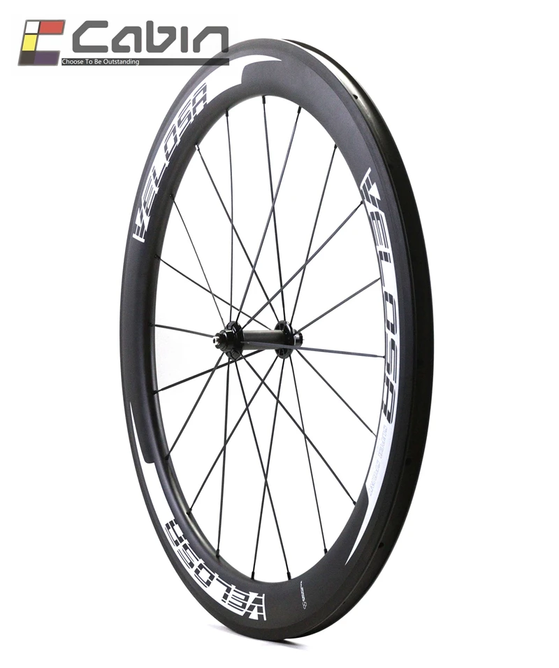 Velosa super sprint 60 bike carbon front wheel 700C 60mm clincher/tubular road ONLY |