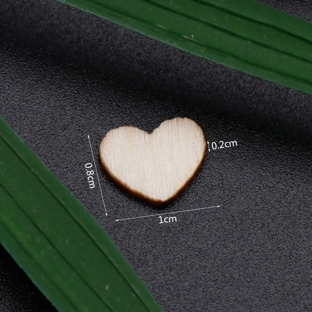 100pcs Rustic Wooden Wood Love Heart Wedding Supplies Table Scatter Decoration DIY Crafts | Дом и сад