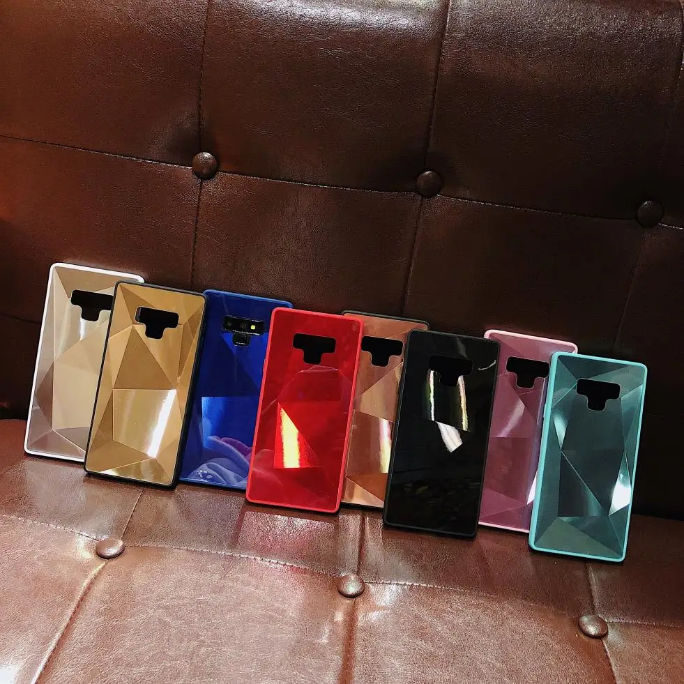 For Samsung Galaxy Note 9 8 Fashion Shine Diamond Pattern Cute Jelly Style Phone Hybrid PC TPU Shockproof Shield Case Back Cover |