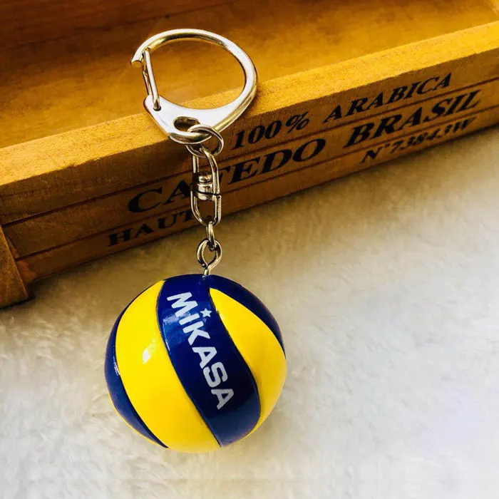Mini PVC Volleybal Sleutelhanger Sport Gift Auto Bal Sleutelhouder Ring Voor Team Mannen Vrouwen Sleute | Обустройство дома