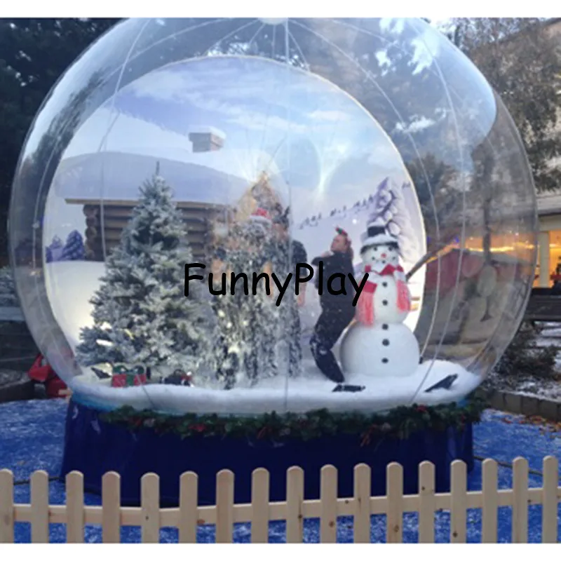 3 м Надувные Новогодние Снежный шар Пузыря Поощрения Палатки Глобус с Воздушным