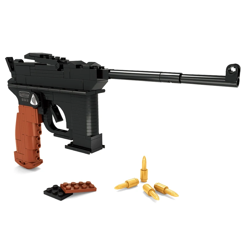 AUSINI Mausers Pistol Gun Building Blocks Educational Boys Toys for Children Creator Kids Army Military Weapon Model Bricks Set |