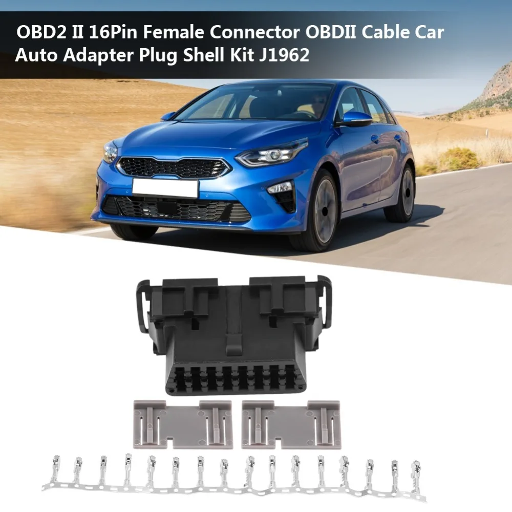 16-контактный гнездовой разъем OBD2 II кабель OBDII автомобильный адаптер корпус вилки