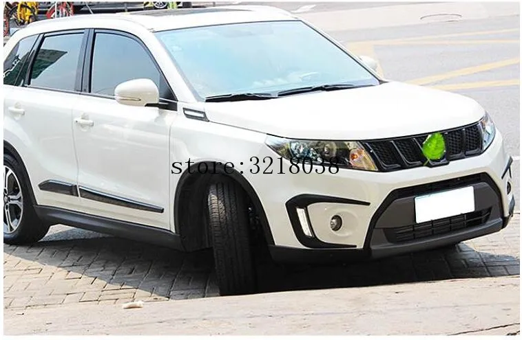 Для Suzuki Vitara высокое качество ABS Хромированная Накладка для стайлинга автомобиля Передняя решетка решетки Чехлы украшения аксессуары