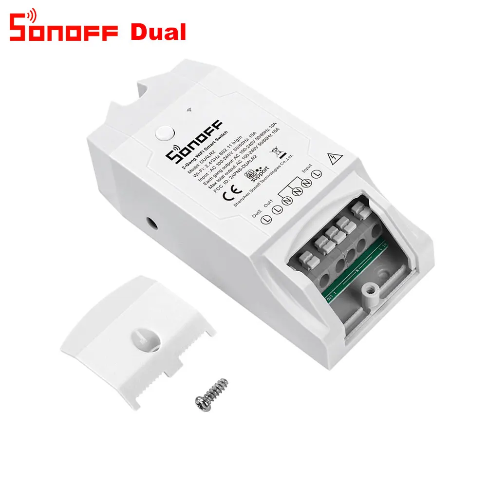 Itead Sonoff Dual 2 банда 3 шт./лот Wifi светильник переключатель Sonoff Wifi умный переключатель умный дом Wifi Пульт дистанционного управления работает с Alexa