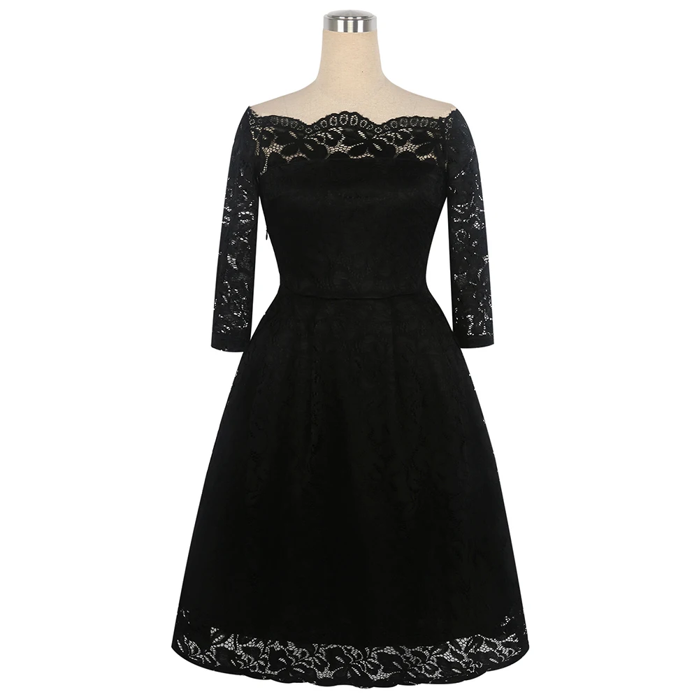 Ретро осень платье с открытыми плечами рукавом Slash Средства ухода за кожей Шеи