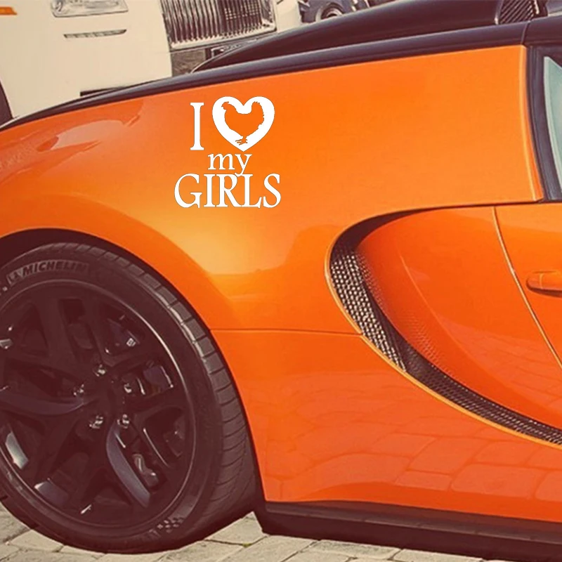 13*13 7 см смешная наклейка на машину I Love My Girls Hens цыплята автомобиль виниловая ферма