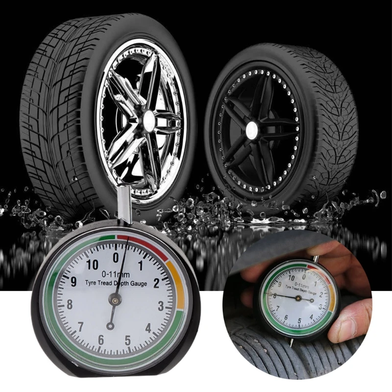 

Car Tyre Tread Depth Gauge Trucks Van Tire Pointer Monitor Measure Device Tool