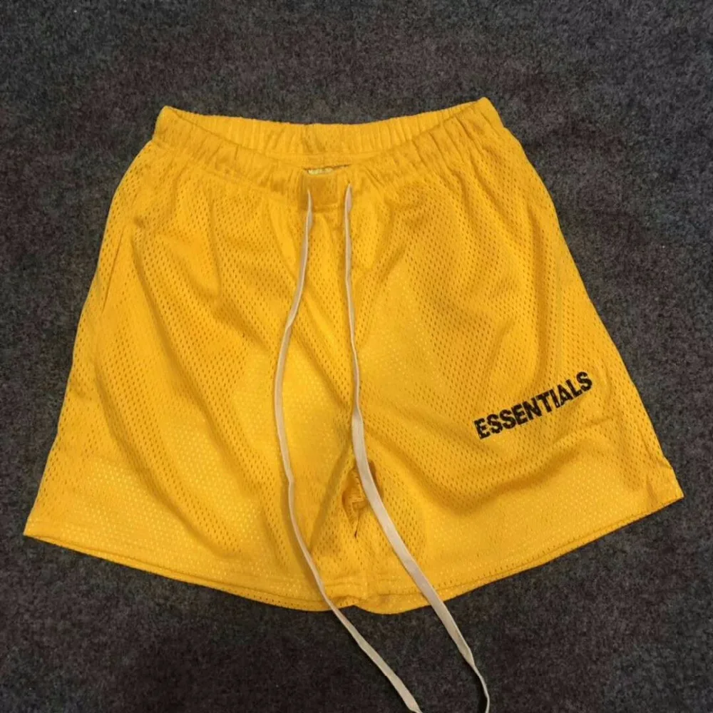

19FW NEW TOP Hiphop Justin Bieber FOG style Essential Mesh Fashion Shorts Men women Drawstring Fashion Cotton Shorts S-XL 6Color