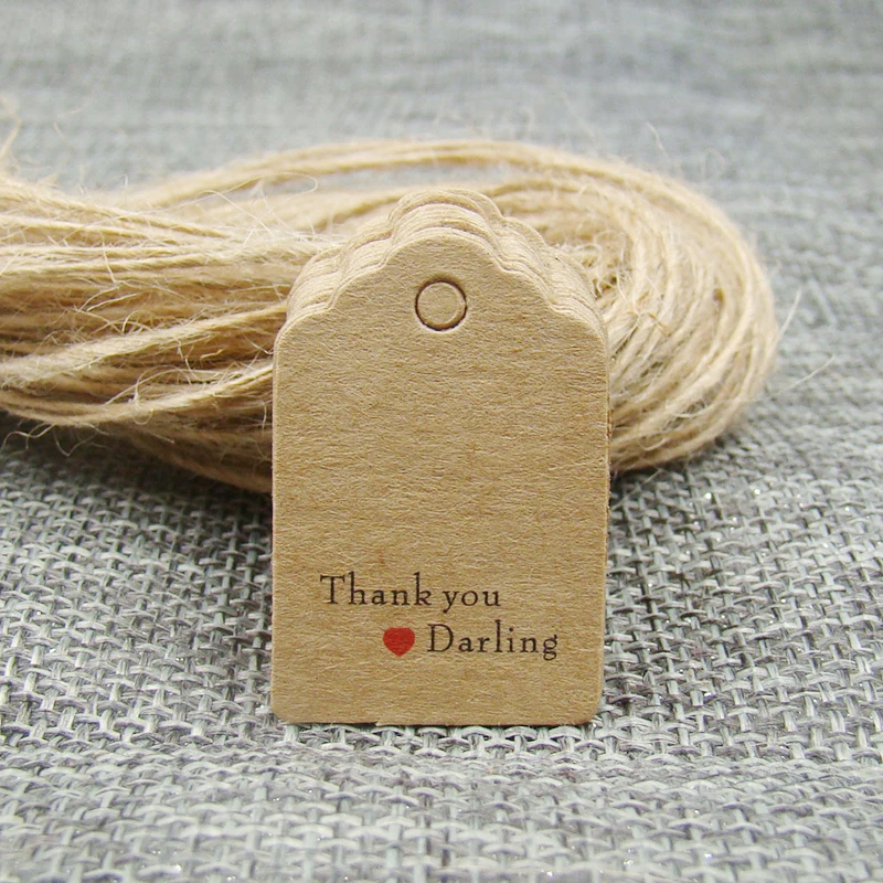 Красивые сувениры бирка ручной работы из крафт/белой бумаги с надписью handmade with love