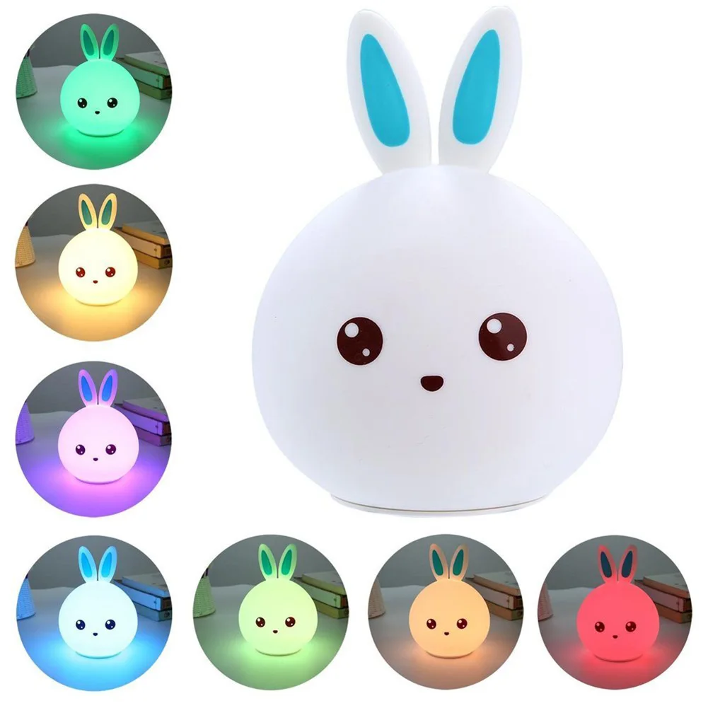 Светодиодный ночник Colofrul Rabbit для детей детская прикроватная лампа с