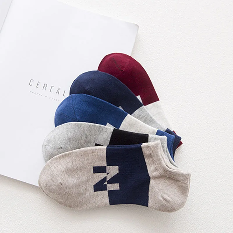 Новое поступление 5 пар хлопковые мужские носки в полоску повседневные деловые