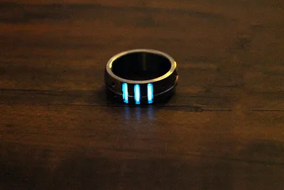 Tritium blue 1 шт., 16, 18, 20, 22 мм кольцо из титанового сплава с трубой Тритий, газ Тритий, самосветящееся кольцо для повседневного использования, многофункциональные инструменты, аксессуары - Цвет: Tritium blue