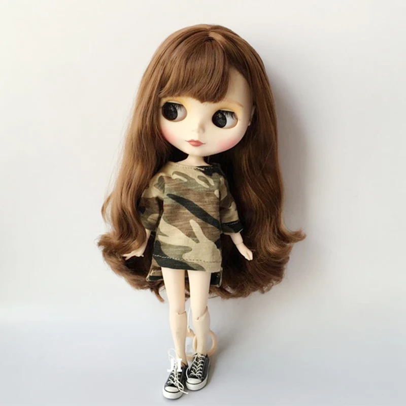 1 шт. 1/6 Блит одежда Повседневная Длинная футболка для Licca Azone Momoko barbi Одежда куклы