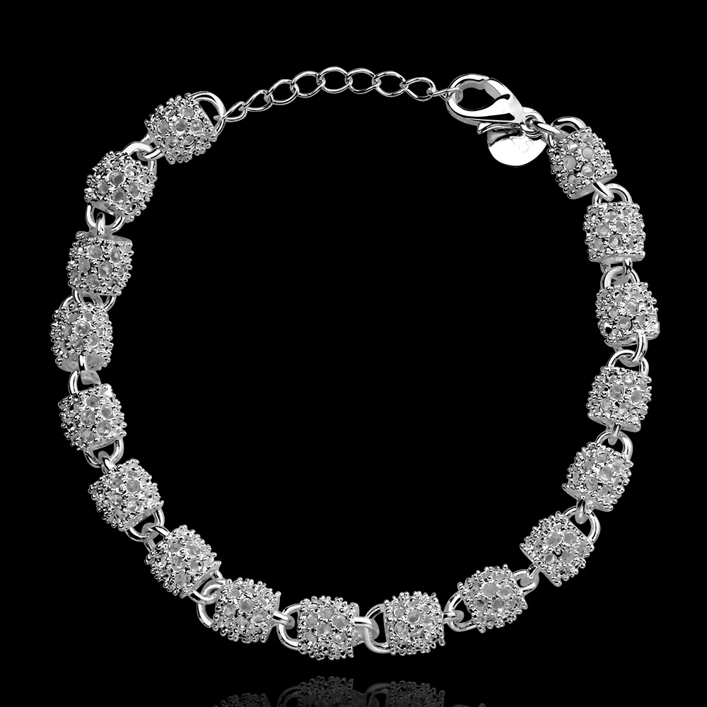 Модные браслеты для женщин роскошного цвета из стерлингового серебра N925