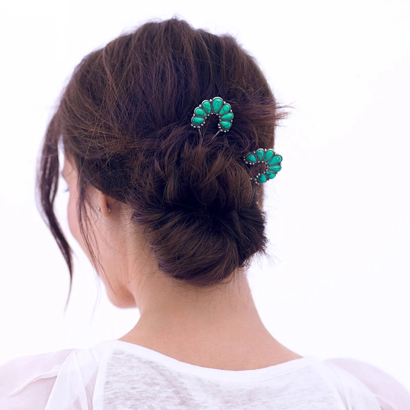 Зеленый синтетический камень водослива Винтаж волос Щупы для мангала Евро