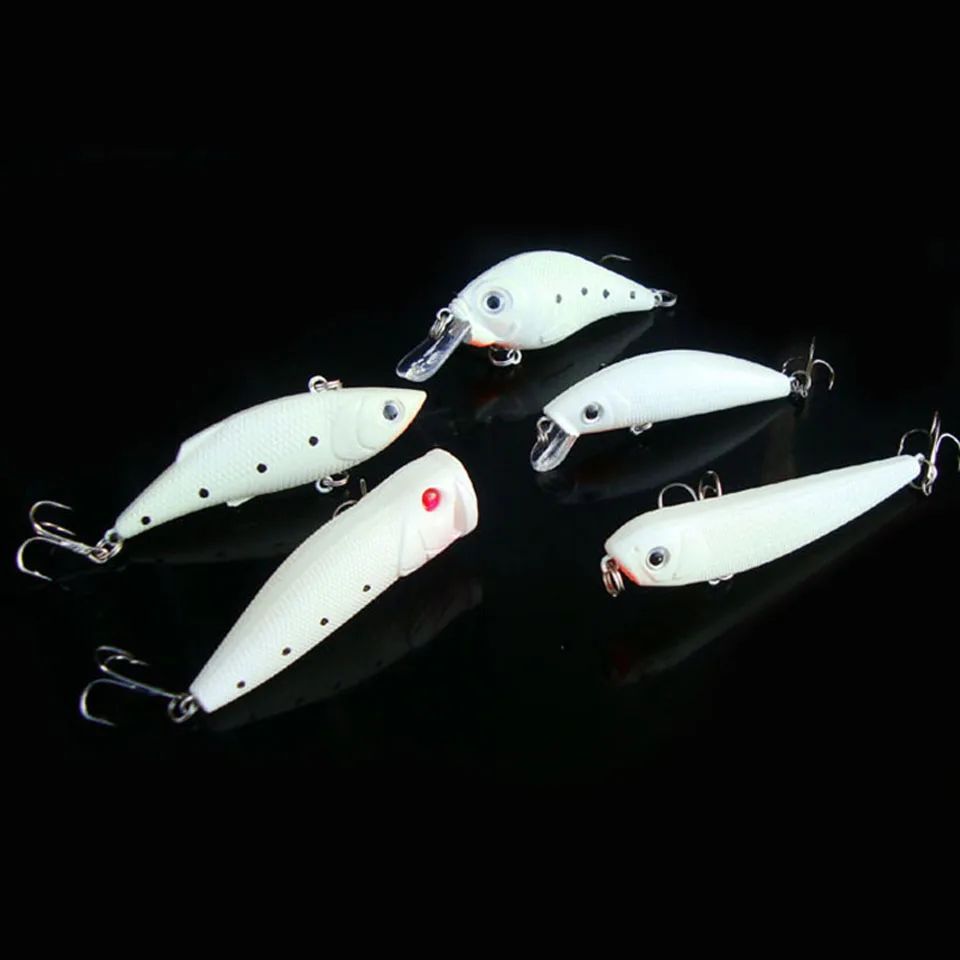 5 шт./лот светящиеся рыболовные приманки в форме гольяна Поппер кренк ВИБ