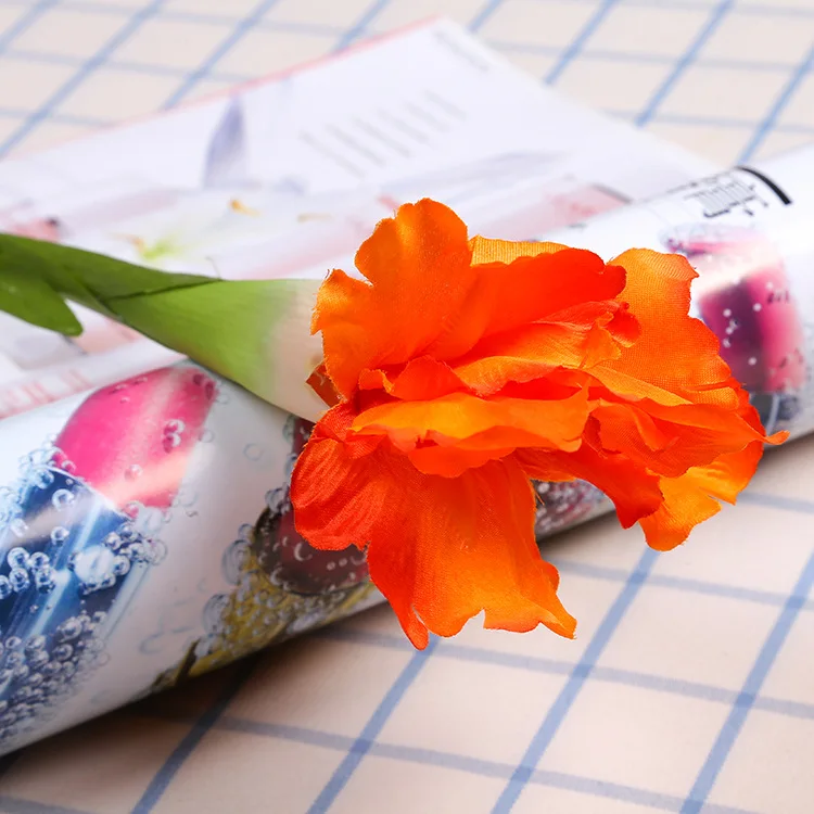 orange Iris Искусственный Цветок ириса ветка Весна Свадебный декор домашний стол украшение Флорес Шелковый Искусственный цветок вечерние принадлежности - Цвет: orange Iris
