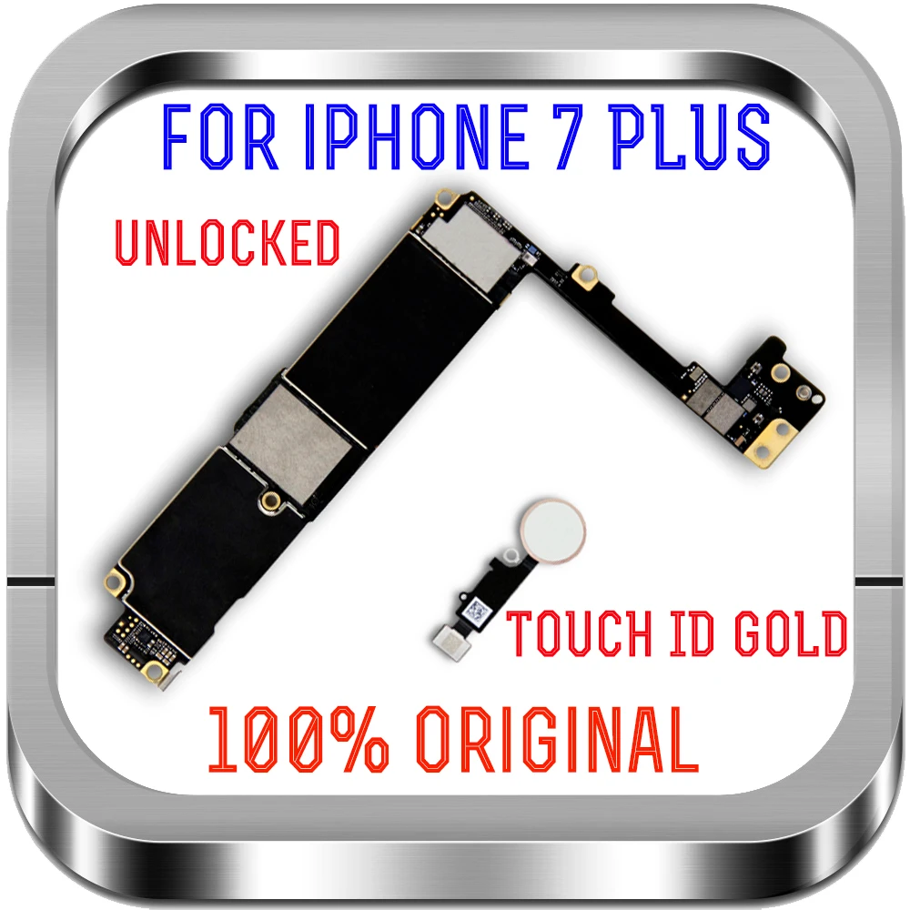 32gb для iphone 7 Plus материнская плата с/без Touch ID, оригинальная разблокированная для iphone 7 Plus 5,5 дюймов материнская плата с Бесплатный iCloud