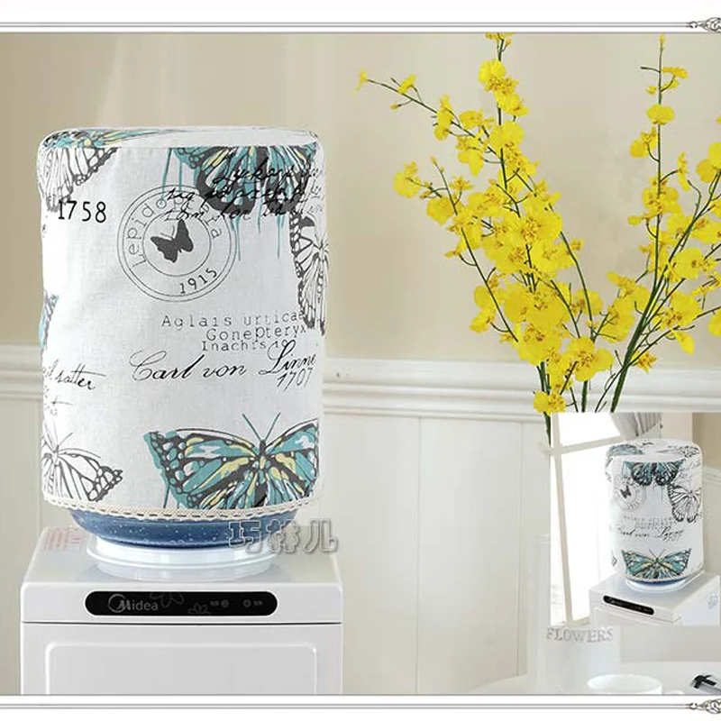 

Pastoral Printed Water Dispenser Dust Cover Cotton and Linen Floral Creative Drinking Fountain Case