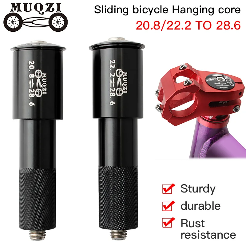 MUQZI MTB Road S Bike Fork Stem Extender 20.8/22.2Mm Adapter Child Bicycle Stem Extend Aluminum Alloy Conversion Hanging Core