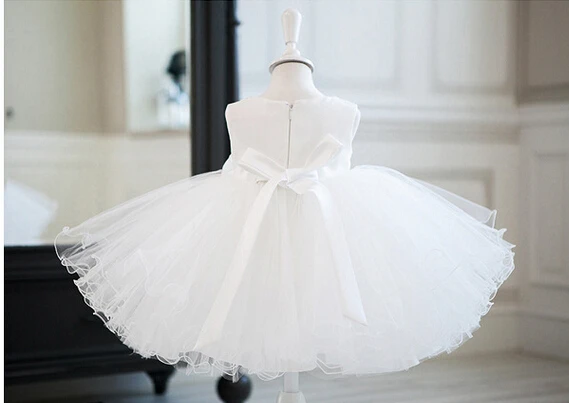 Elegant Summer girl birthday dresses toddler pearl tutu flower for weddings white/black baptism 2-11Y | Детская одежда и обувь