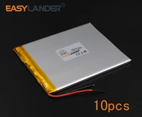 10pcs 3 7v 3900mah 387895 polymer li ion battery for bluetooth notebook tablet pc pda e book power bank portable dvd gps