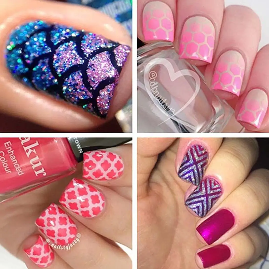 Новый женский модный дизайн ногтей Декоративная наклейка для Лазерная