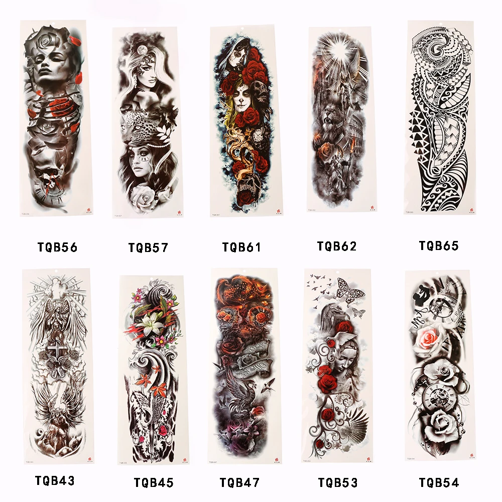 Большая водонепроницаемая Временная тату-наклейка унисекс наклейка на тело руки