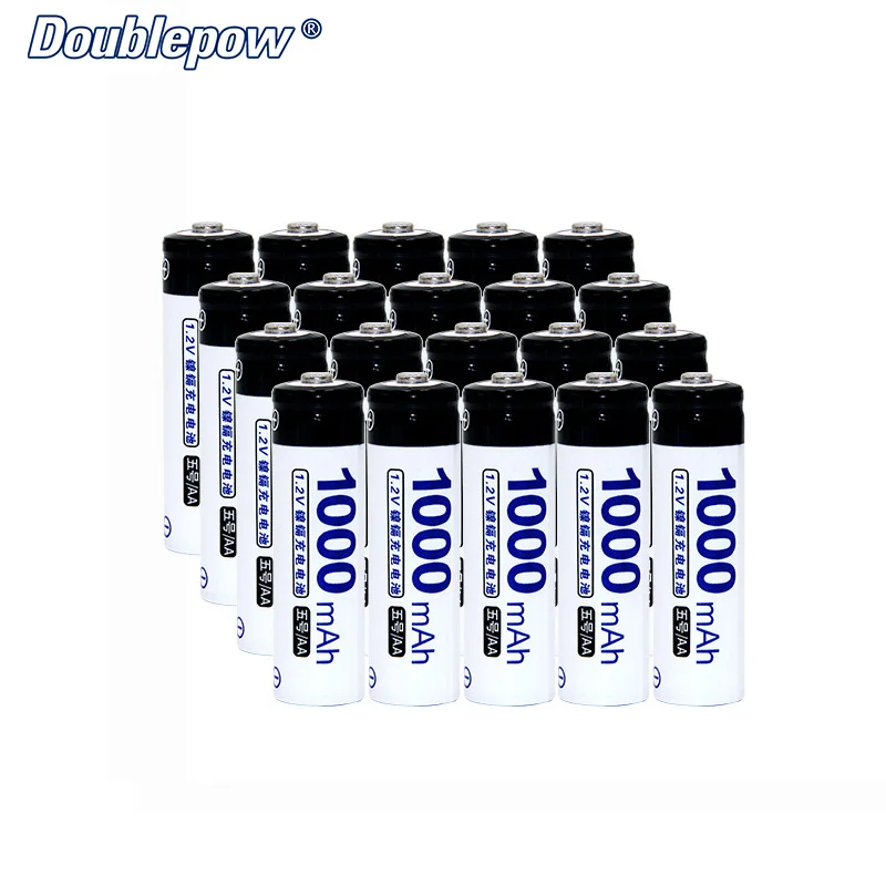 Аккумуляторная батарейка повышенной емкости 1 2 в AA Ni CD 20 шт./Лот 1000 мАч|rechargeable