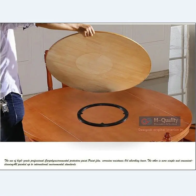 Поворотный стол из цельного дуба поворотный подшипник Lazy Susan обеденный