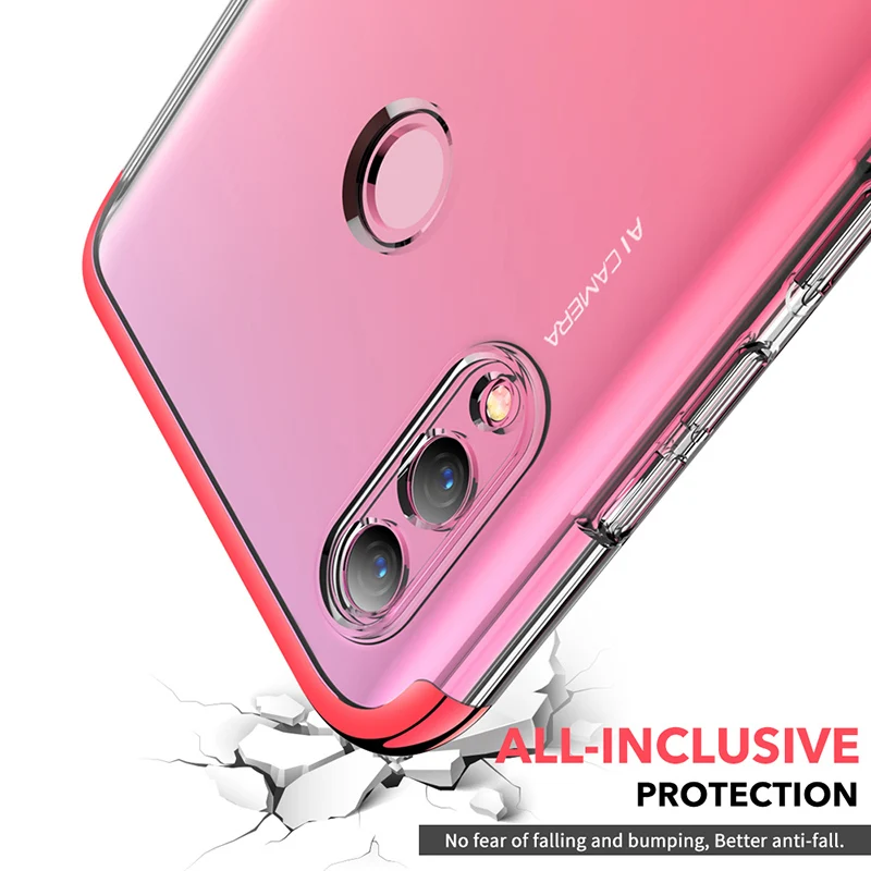 Оригинальный чехол GKK для Huawei Honor 10 lite 3 в 1 прозрачный противоударный с