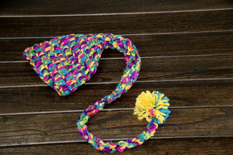 Бесплатная доставка новый вязаный крючком Эльф колпачок для новорожденных