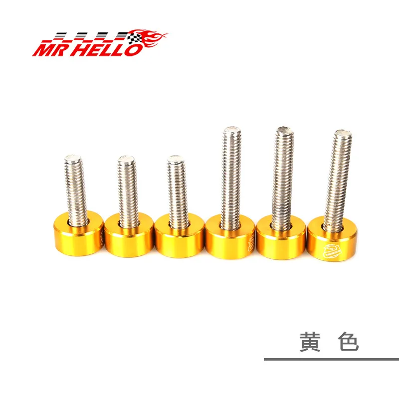gold M6 6 шт./упак. jkdreamer Алюминий шайбами и болт для honda воздуха впускной коллектор двигателя - Цвет: gold