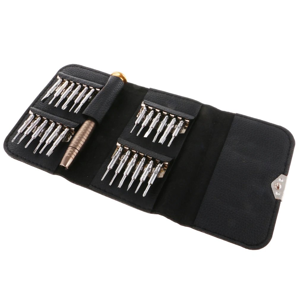 24 Pieces with A handle Precision Screwdriver Tool Kit Watch Mobile Clock Repair Set Portable PU Leather Case | Украшения и
