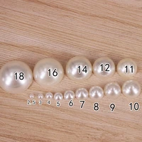 34568mm multi size 500pcslot white ivory color no holes pearls half round beads for diy craft scrapbook phone decoration