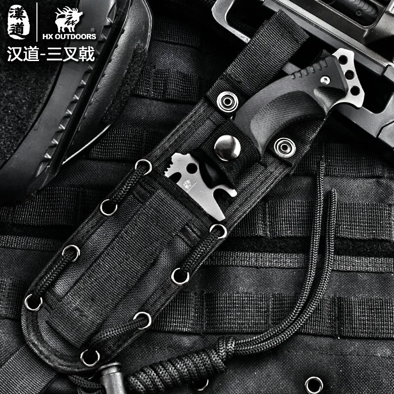 Портативный тактический нож 440C лезвие из нержавеющей стали ручка 58HRC K10 для охоты