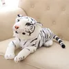 tiger white 1 шт. 45 см моделирование собака/тигр/леопард плюшевые игрушки кукла лежа на корточки подлинные хорошее качество реалистичные Настоящая собака детский подарок - Цвет: tiger white