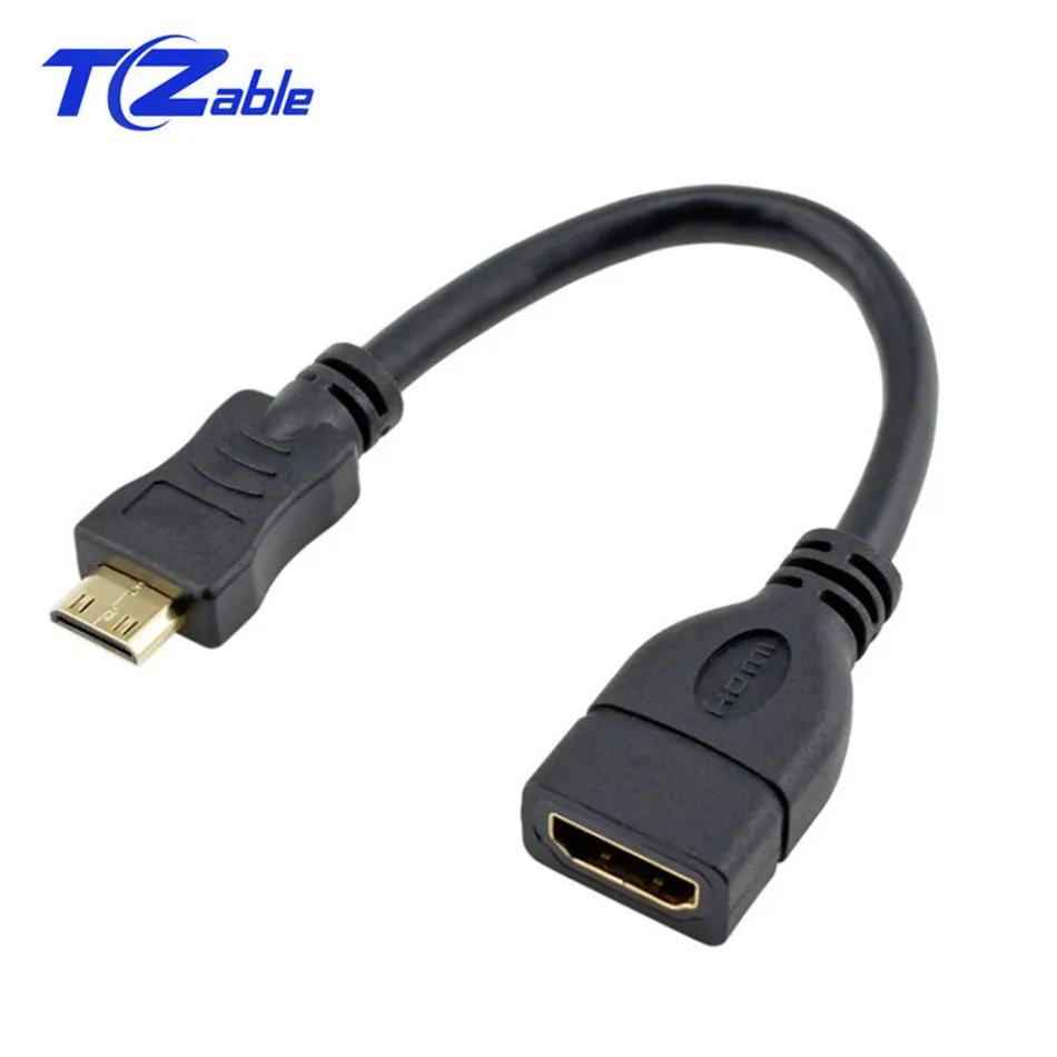 Мини-HDMI к HDMI кабель позолоченный мини-штекер к HDMI Женский адаптер-удлинитель аудио и видео синхронизация