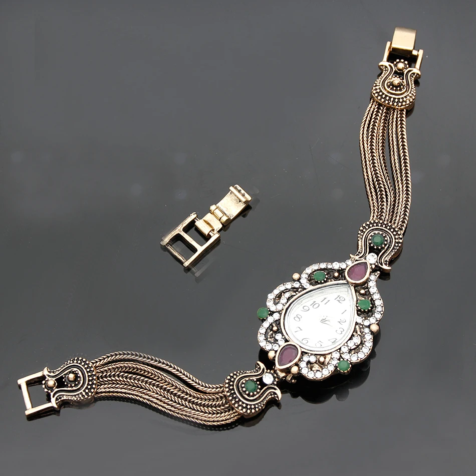 Модные турецкие женские браслеты часы с браслетом в виде цветка из смолы