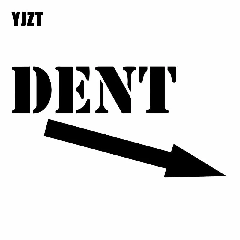 

YJZT 12,3X6,3 см мультфильм Забавный винил JDM наклейка автомобиля стикер вмятин стрела черный/серебристый C26-0211
