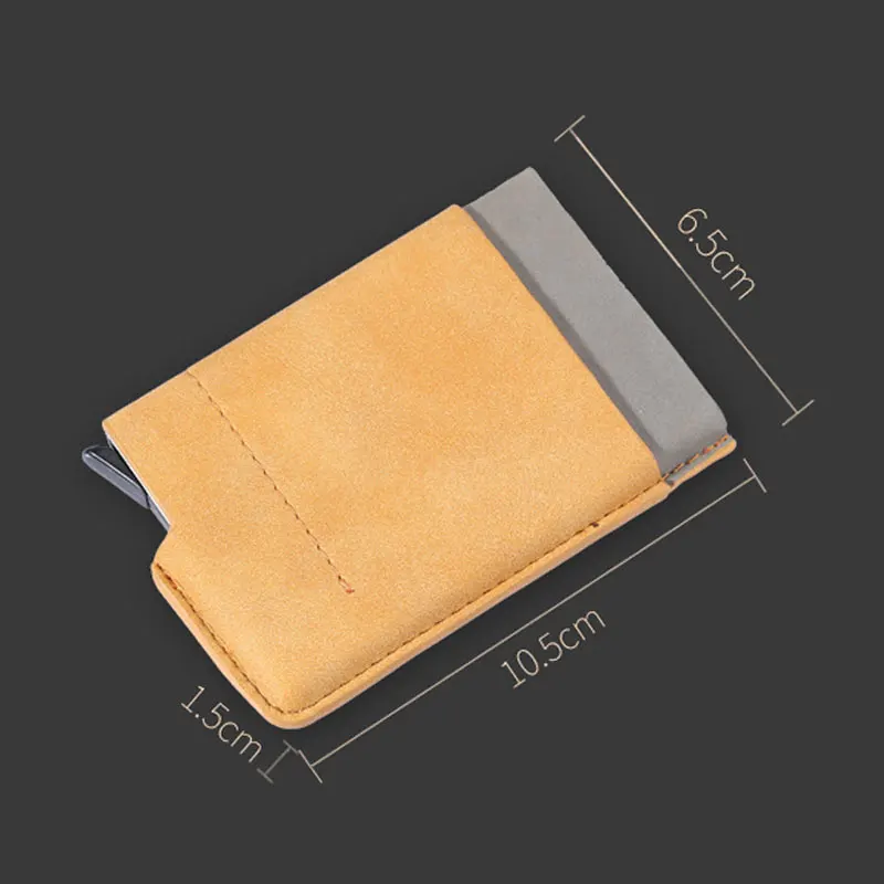 Мужской тонкий кошелек с RFID-блокировкой алюминиевый держатель для кредитных
