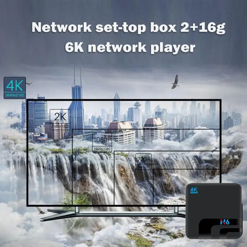Android 8,1 Allwinner H6 четырехъядерный ТВ-приставка 2+ 16G wifi BT 4,0 6K ТВ-приставка поддержка онлайн видео-телевидения фильмы музыка радио