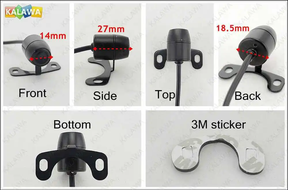 12V/DC CCD Super Small WATERPROOF Mini Car Rear View Camera Cam Reversing With Wide Visual Angle GGG FREESHIPPING |