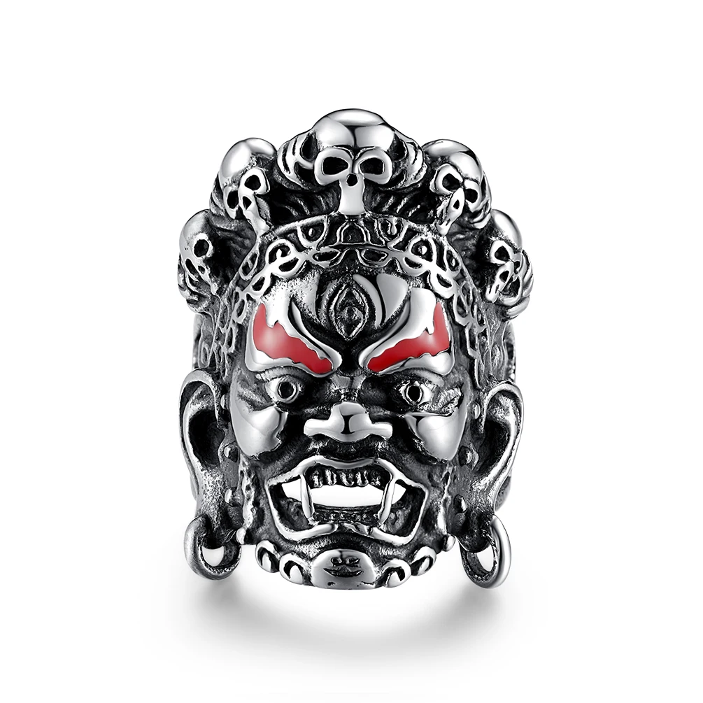 Бренд JHSL мужские кольца с черепом Mahakala ювелирные изделия из нержавеющей стали в
