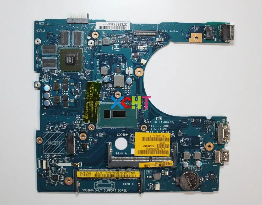 Для Dell 17 5558 5758 C65T5 0C65T5 CN AAL10 LA B843P SR245 I3 5010U Материнская плата ноутбука