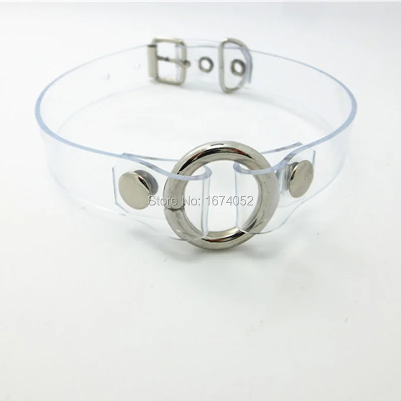 Модные ювелирные изделия O круглое ожерелье прозрачный ПВХ кожаный